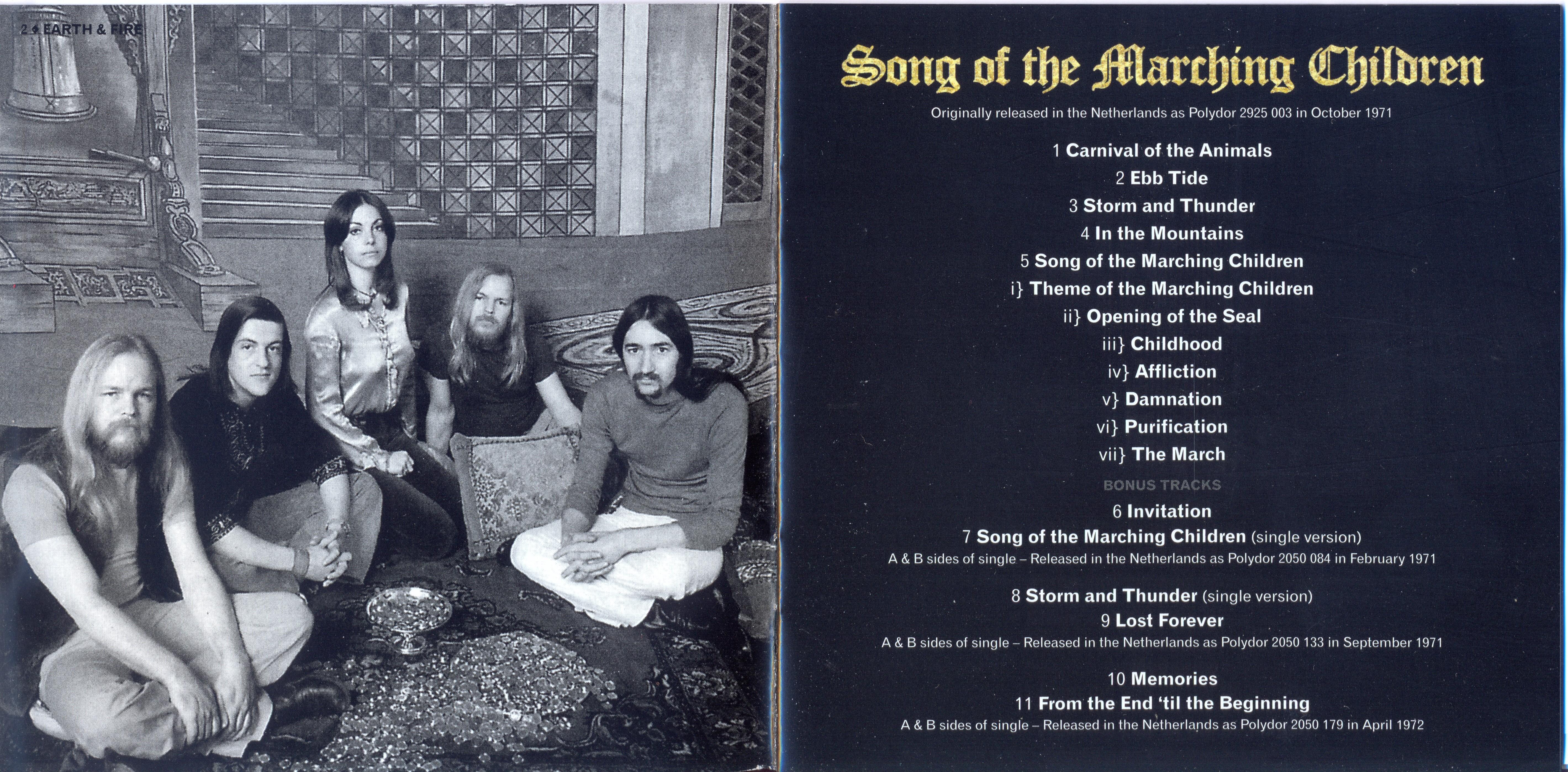 Earth & Fire  Song Of The Marching Children : Booklet 2